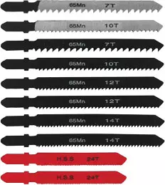 ЭЛМАКС - Полотна для электролобзика в пласт.корпусе, европ.хвостовик, набор 10 шт. элмакс, электротехника, кабель, светотехника, elmax.pro