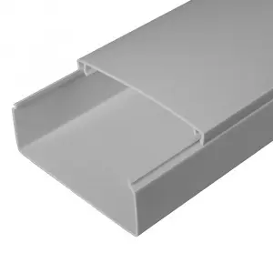 Кабель-канал серый RAL 7035 2-й замок в п/э 100х40 мм (24м/уп) Промрукав