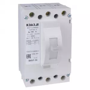 Выключатель автоматический ВА57-31-840010-100А-1200-220DC-УХЛ3-КЭАЗ