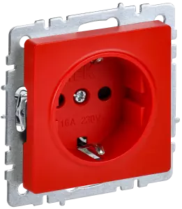 ЭЛМАКС - BRITE Роз. с з/к/ш 16А РС14-1-0-БрК красн. IEK элмакс, электротехника, кабель, светотехника, elmax.pro