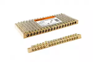 ЭЛМАКС - Шина "N" нулевая 8x12мм 18/2 (18 групп/крепеж по краям) TDM элмакс, электротехника, кабель, светотехника, elmax.pro