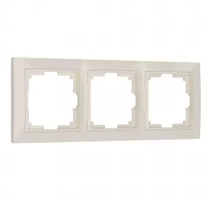 ЭЛМАКС - W0032003/ Рамка на 3 поста Snabb basic (слоновая кость) элмакс, электротехника, кабель, светотехника, elmax.pro
