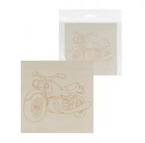 ЭЛМАКС - Доска для выжигания, Мотоцикл, 150х150 мм, 1 шт., пакет, TDM элмакс, электротехника, кабель, светотехника, elmax.pro