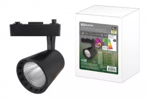ЭЛМАКС - Светильник трековый однофазный LED TRL-01-015-WB 15 Вт, 24°, 3000 К, 80 Ra, черный, TDM элмакс, электротехника, кабель, светотехника, elmax.pro