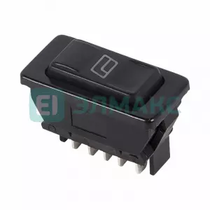 ЭЛМАКС - Выключатель (стеклоподъемника) клавишный 12V 20А (5с) (ON)-OFF-(ON) черный с подсветкой (ASW-02D) RE элмакс, электротехника, кабель, светотехника, elmax.pro