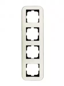 рамка 4 поста OVIVO Loft белый/черный