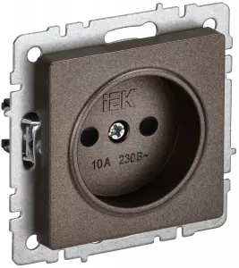 ЭЛМАКС - BRITE Роз. без з/к с з/ш 10А РСш10-2-БрТБ бр. IEK элмакс, электротехника, кабель, светотехника, elmax.pro