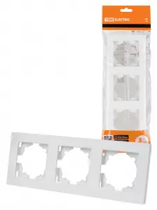 ЭЛМАКС - Рамка 3-х постовая белая "Сенеж" TDM элмакс, электротехника, кабель, светотехника, elmax.pro