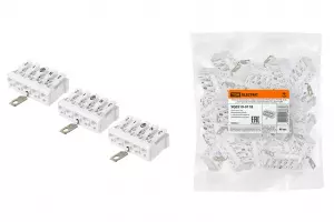 ЭЛМАКС - Клемма пружинная соединительная КСПнз5-3L+N+PE, 16 A, с монтажной ножкой и заземлением под винт TDM элмакс, электротехника, кабель, светотехника, elmax.pro