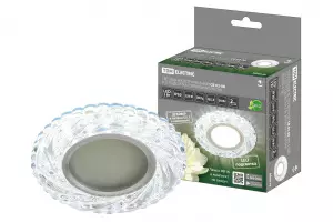 ЭЛМАКС - Светильник встраиваемый СВ 03-08 MR16 50Вт G5.3 LED подсветка 3 Вт зеркальный/хром TDM элмакс, электротехника, кабель, светотехника, elmax.pro