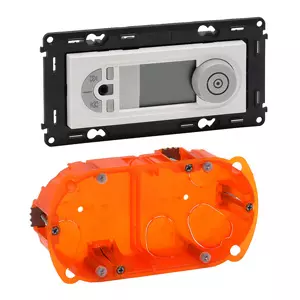 ЭЛМАКС - Valena LIFE/ALLURE.Тюнер FM с RDS,ЖК-дисплеем и блоком питания.С лицевой панелью.Белый элмакс, электротехника, кабель, светотехника, elmax.pro