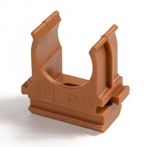 Крепёж-клипса для труб АБС-пластик бук d20 мм в малой упаковке (10шт/1000шт уп/кор) Промрукав