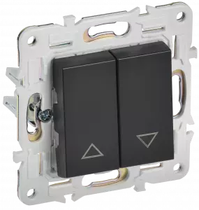 ЭЛМАКС - SKANDY Выключ. жалюзи 10А SK-V12Bl черн. IEK элмакс, электротехника, кабель, светотехника, elmax.pro