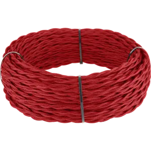 ЭЛМАКС - Ретро кабель витой 3х2,5 (красный) под заказ элмакс, электротехника, кабель, светотехника, elmax.pro