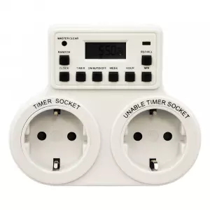 ЭЛМАКС - Розетка с таймером (недельная) 3500W/16A 230V, TM25 элмакс, электротехника, кабель, светотехника, elmax.pro