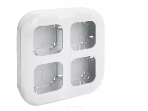 ЭЛМАКС - Quteo Рамка 4 поста для наружного монтажа белая элмакс, электротехника, кабель, светотехника, elmax.pro