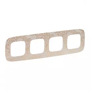 ЭЛМАКС - Valena ALLURE.Рамка "Нарцисс золото".4-постовая универсальная элмакс, электротехника, кабель, светотехника, elmax.pro