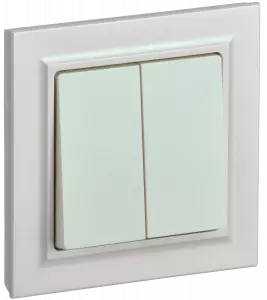 ЭЛМАКС - BRITE Выключ. 2-кл. 10А в сб. ВСР10-2-0-БрЖ жемч. IEK элмакс, электротехника, кабель, светотехника, elmax.pro