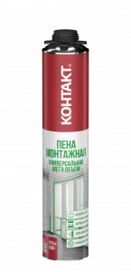 ЭЛМАКС - Пена монтажная "КОНТАКТ" профессиональная (под пистолет) универсальная МЕГА 65, 870мл/1000гр элмакс, электротехника, кабель, светотехника, elmax.pro