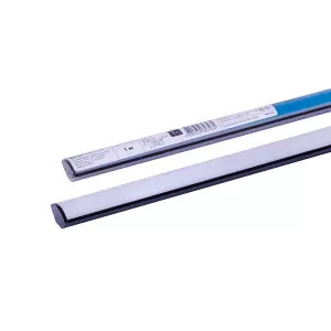 Алюминиевый профиль угловой черный 1616 (1 м), матовый рассеиватель, 2 заглушки, 2 крепежа TDM