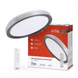 ЭЛМАКС - Светильник светодиодный COMFORT AFINA 75Вт 230В 3000-6500K 6000Лм 500x85мм с пультом ДУ IN HOME элмакс, электротехника, кабель, светотехника, elmax.pro