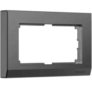 ЭЛМАКС - W0081864/ Рамка для двойной розетки Stark (графит матовый) элмакс, электротехника, кабель, светотехника, elmax.pro