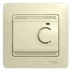 ЭЛМАКС - GLOSSA ТЕРМОСТАТ электр.теплого пола с датчиком,от+5до+50°C,10A,в сборе, БЕЖЕВЫЙ элмакс, электротехника, кабель, светотехника, elmax.pro