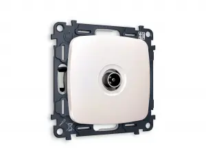 ЭЛМАКС - Комплект механизма TV розетки проходной OMEGA MO213030 Жемчуг 5-1000 MHz 4dB QUANT (OP2130, VM211) элмакс, электротехника, кабель, светотехника, elmax.pro