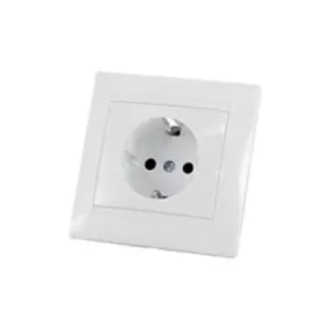 ЭЛМАКС - Розетка 2П+З 16А 250В белая "Лама" TDM элмакс, электротехника, кабель, светотехника, elmax.pro