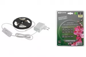 Комплект светодиодной ленты SMD2835-60 LED/м-12 В-4,8 Вт/м-IP65-3000 К (3 м), 18 Вт TDM Комплект светодиодной ленты SMD2835-60 LED/м-12 В-4,8 Вт/м-IP65-3000 К (3 м), 18 Вт TDM