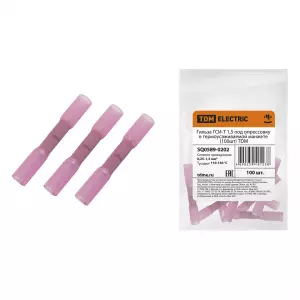 ЭЛМАКС - Гильза ГСИ-Т 1,5 под опрессовку в термоусаживаемой манжете (100шт) TDM элмакс, электротехника, кабель, светотехника, elmax.pro