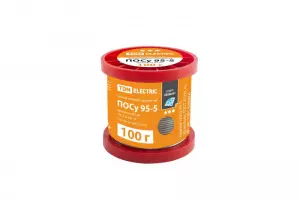 ЭЛМАКС - Припой ПОСу 95-5, проволока, ГОСТ 21931-76, Ø1 мм, 100 г, катушка, серия "Алмаз" TDM элмакс, электротехника, кабель, светотехника, elmax.pro