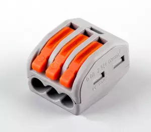 ЭЛМАКС - Клемма монтажная 3-проводная, LD222-413 (DIY упаковка 5 шт) элмакс, электротехника, кабель, светотехника, elmax.pro