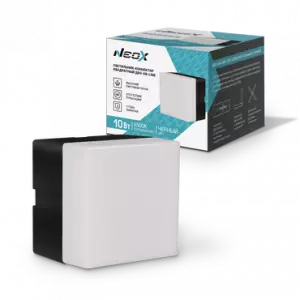 Светильник-коннектор квадратный ДБО-КВ-LINE 10Вт 230В 6500К черный NEOX