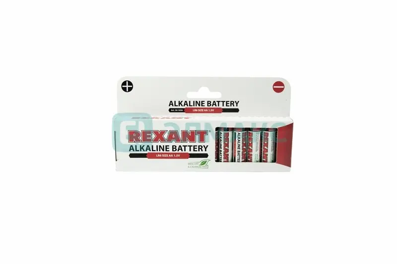 ЭЛМАКС - Алкалиновая батарейка AA/LR6 "REXANT" 1,5 V 2700 mAh 12шт элмакс, электротехника, кабель, светотехника, elmax.pro