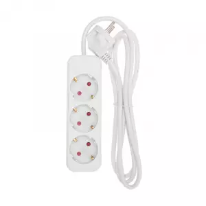 ЭЛМАКС - Удлинитель STANDARD 3 гнезда, 1,5м, 3х1,0мм², с/з, белый REXANT элмакс, электротехника, кабель, светотехника, elmax.pro