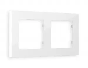 ЭЛМАКС - Рамка ALFA Techno (Белый глянец) 2-ая AF220102 элмакс, электротехника, кабель, светотехника, elmax.pro