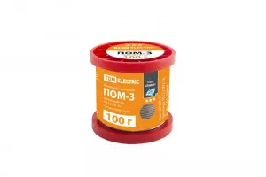 ЭЛМАКС - Припой ПОМ-3, проволока, ГОСТ 21931-76, Ø1 мм, 100 г, катушка, серия "Алмаз" TDM элмакс, электротехника, кабель, светотехника, elmax.pro