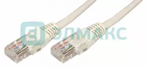 ЭЛМАКС - Патч-корд U/UTP, категория 5e, RJ45-RJ45, неэкранированный, PVC серый, 2 м REXANT элмакс, электротехника, кабель, светотехника, elmax.pro