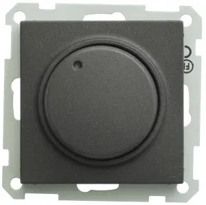 W59 СВЕТОРЕГУЛЯТОР (диммер) поворотный 400Вт 230В механизм ЧЕРНЫЙ БАРХАТ