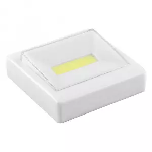 Светодиодный светильник-кнопка 1LED 3W (3*AAA в комплект не входят), 87*87мм, белый, FN1206