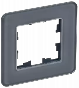 ЭЛМАКС - BRITE Рамка 1-мест. РУ-1-2-Бр стекло графит RE IEK элмакс, электротехника, кабель, светотехника, elmax.pro