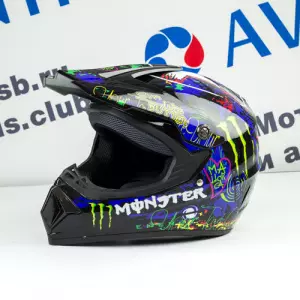 ЭЛМАКС - Шлем кроссовый Monster Energy Butter (L, Черный) элмакс, электротехника, кабель, светотехника, elmax.pro