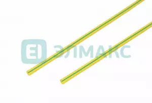 ЭЛМАКС - 3. 0 / 1. 5 мм 1м термоусадка желто-зеленая REXANT элмакс, электротехника, кабель, светотехника, elmax.pro