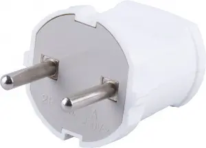 ЭЛМАКС - Вилка электрическая прямая б/з, PPG10-43-201, белый элмакс, электротехника, кабель, светотехника, elmax.pro