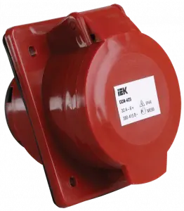 Розетка кабельная 32А 3Р+N+Е IР44 скрытая 380В 425