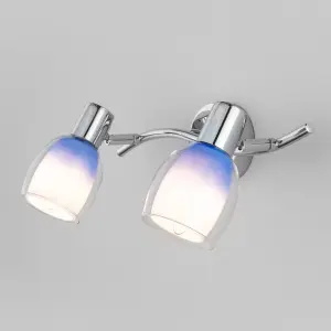 ЭЛМАКС - Настенный светильник со стеклянными плафонами 20119/2 синий элмакс, электротехника, кабель, светотехника, elmax.pro