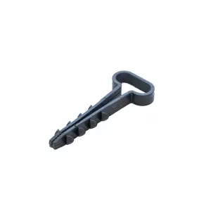 Дюбель-хомут для плоского кабеля 6-12 мм черный (100шт) Промрукав