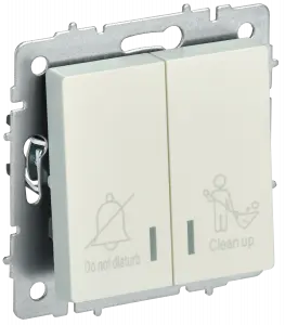 ЭЛМАКС - BRITE Выключ. 2-кл. с инд. отел. 10А ВС10-2-9-БрЖ жемч. IEK элмакс, электротехника, кабель, светотехника, elmax.pro