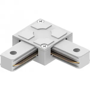 ЭЛМАКС - Коннектор угловой для шинопровода, белый, LD1007 для CAB1005 элмакс, электротехника, кабель, светотехника, elmax.pro